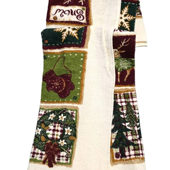 New Christmas Kitchen Towel Set Santa Snowman Country Snow Holiday Decor Vintage - Picture 3 of 6